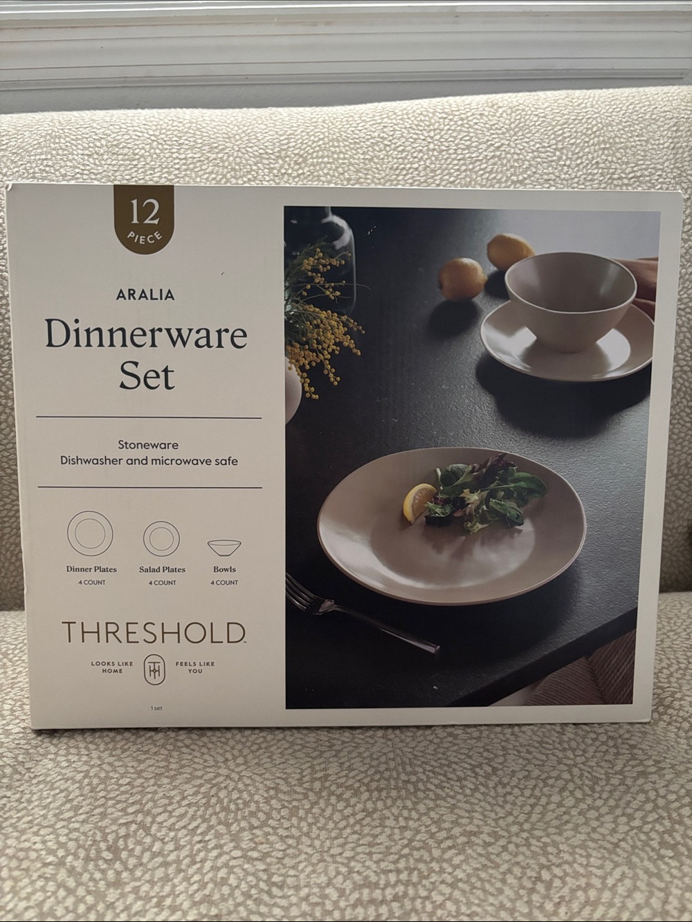 Threshold Aralia 12-Piece Dinnerware Set - Cream